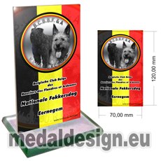 Medal Glass Trophy Dogs Belgium