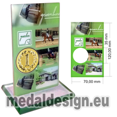 Medal Glass Trophy Horses