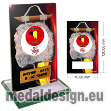 Medal Glass Trophy Karate